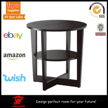 Small Dark Wood Round Coffee Table