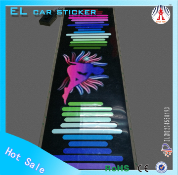 Car window light el film sticker removable car window film sticker