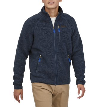 Customized Navy Blue Warm Full Zip Up Fleece Jacket