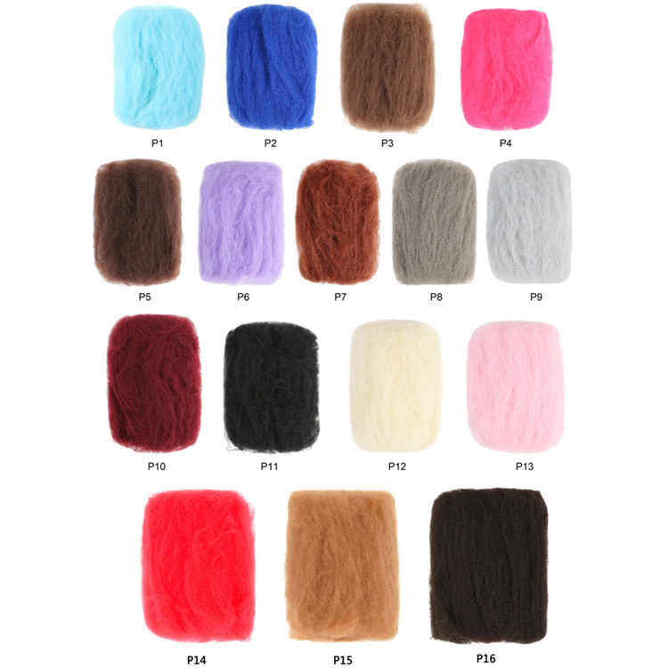 Synthetic Hair Dreadlocks Afro Kinky Bulk for Dreadlock Artificial Hair Bulk Puffs