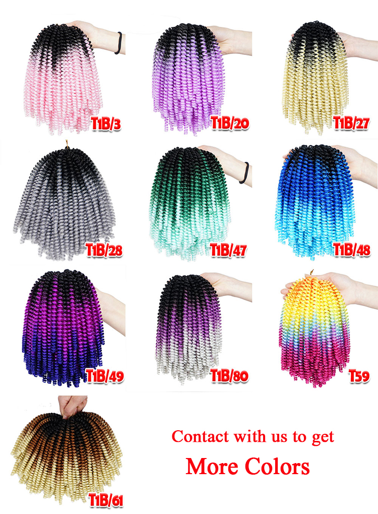 New 2019 Fashional Hairstyle Spring Twist Ombre kinky twists hair braiding spring twist Water wave crochet braid hair extensions