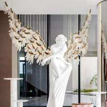 Luxury Glass Wing Chandeliers for Modern Hotel Decor