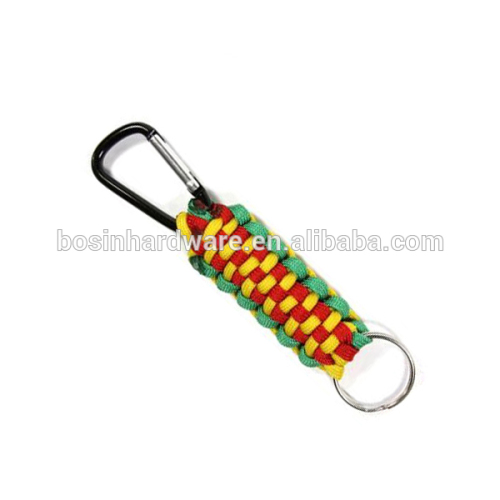 Fashion High Quality Metal Survival Paracord Carabiner Keychain