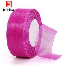 Factory Wholesale Organza Cake Ribbon Roll 100% Nylon Material Gift Ribbon For Wrap
