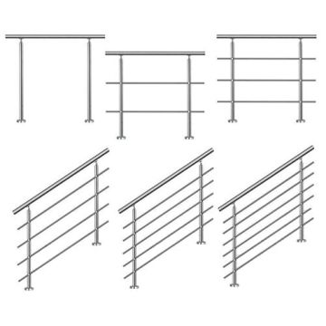 304 corrimano per gradini in acciaio inossidabile impermeabile per esterni