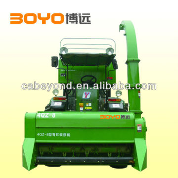 Straw silage harvesting machine