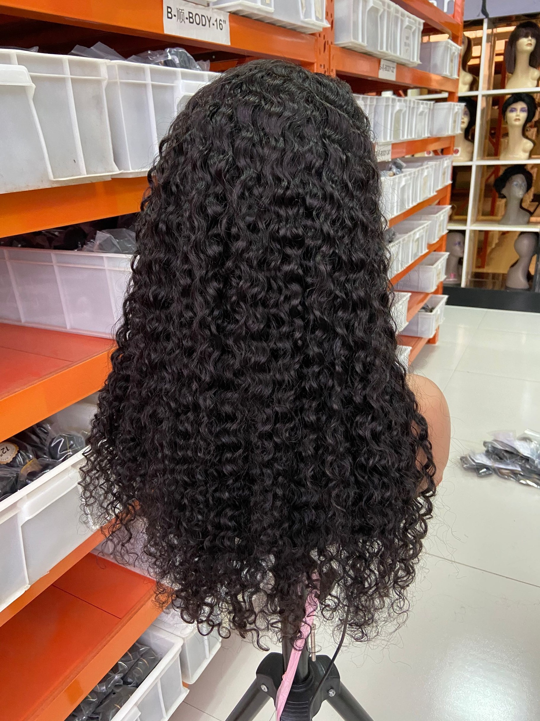 Wholesale Bohemia Curly Human Hair Lace Frontal Wig Natural Human Hair Transparent Lace Wig