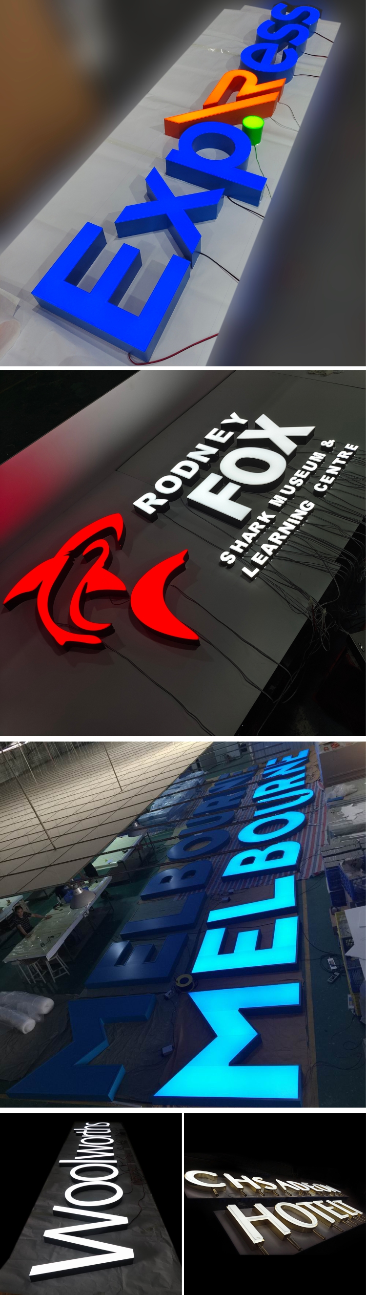 DINGYISIGN Factory Wholesale Rimless Illuminated 3D Led Sign Outdoor Front Lit Channel Letter Signs