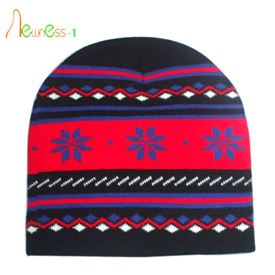 Los fanáticos de invierno del fútbol Jacquard tejer sombrero