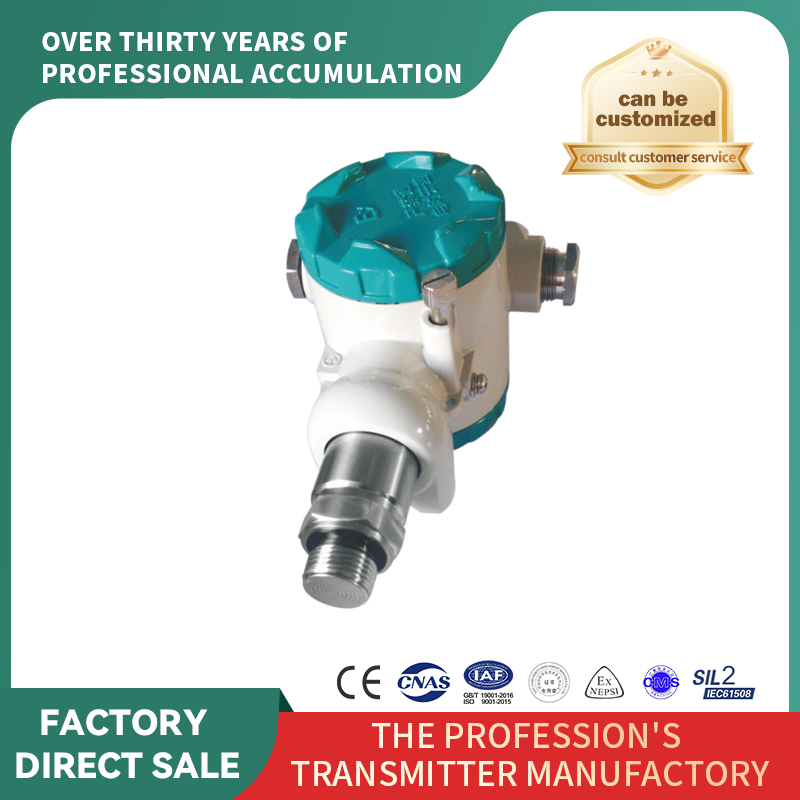 Transmițător de presiune sanitară cu membrană plată completă