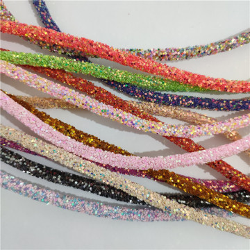 Glitter Sequin Resin Rhinestone Cord Ropes: Versatile Trimmings for Fashion Accessories, Clothing, Shoes, and Hairclips