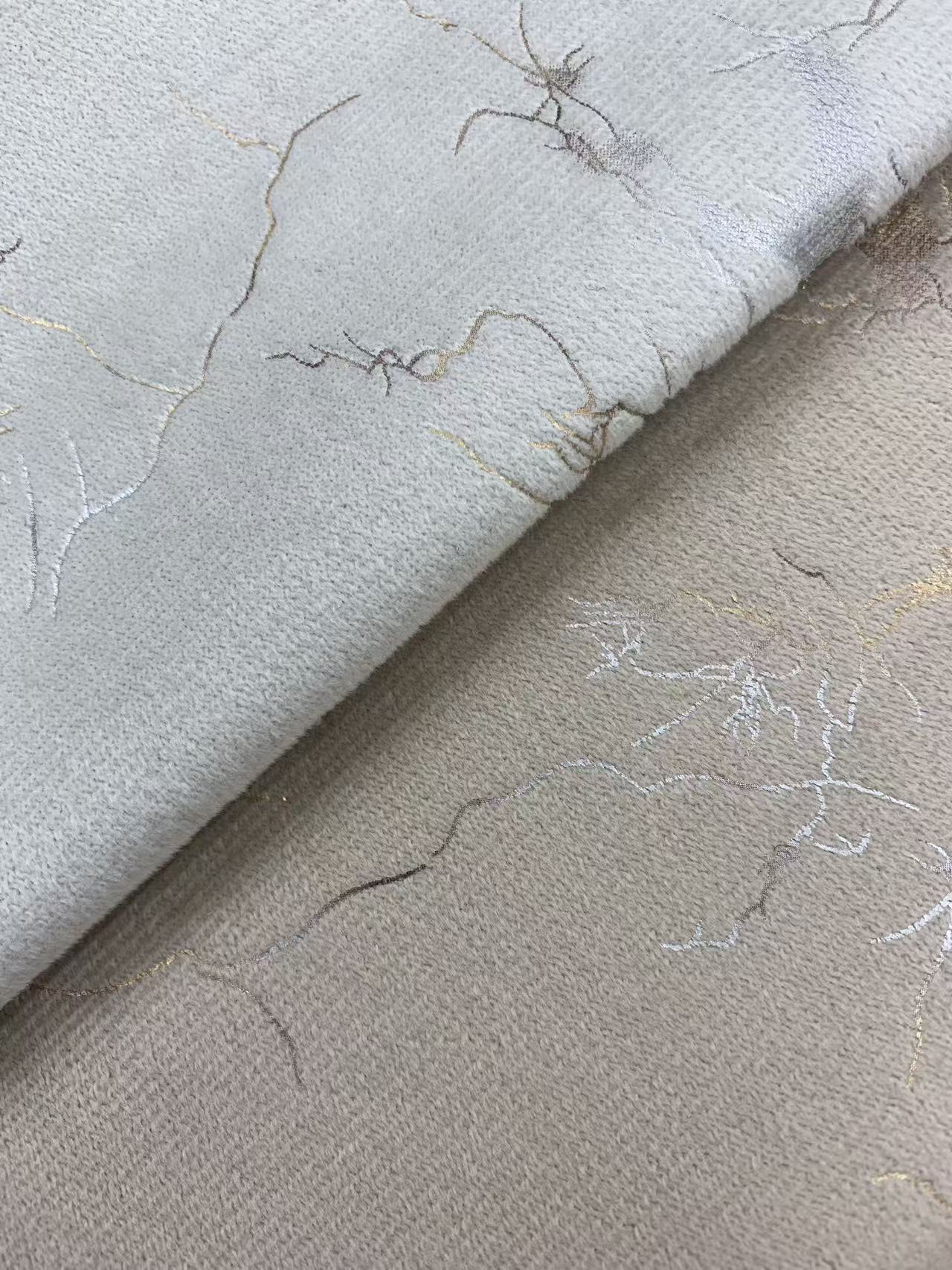 Tissu de velours hollandais à motif de vigne et de fissures de luxe Luxury Vine and Crack Pattern Holland Velvet Fabric