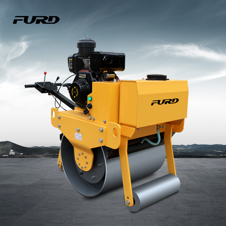 FYL-700 Walk-Behind Road Roller Small Drum Single для простых в работе барабанный вибрационный ролик