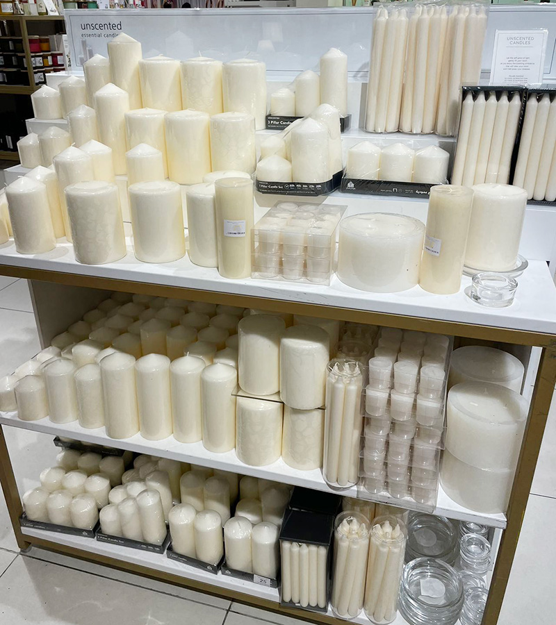 Элегантныя 5x5 Белыя слупы свечкі для дома дэкору