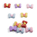 100 τεμ. Polka Dot ανάμεικτο τόξο Cabochons Flatbacked Resin Bowknot Cab Embellishment DIY Crafts Hair Clips