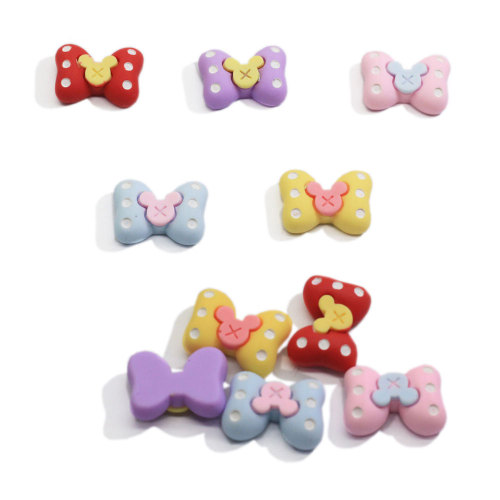 100 τεμ. Polka Dot ανάμεικτο τόξο Cabochons Flatbacked Resin Bowknot Cab Embellishment DIY Crafts Hair Clips