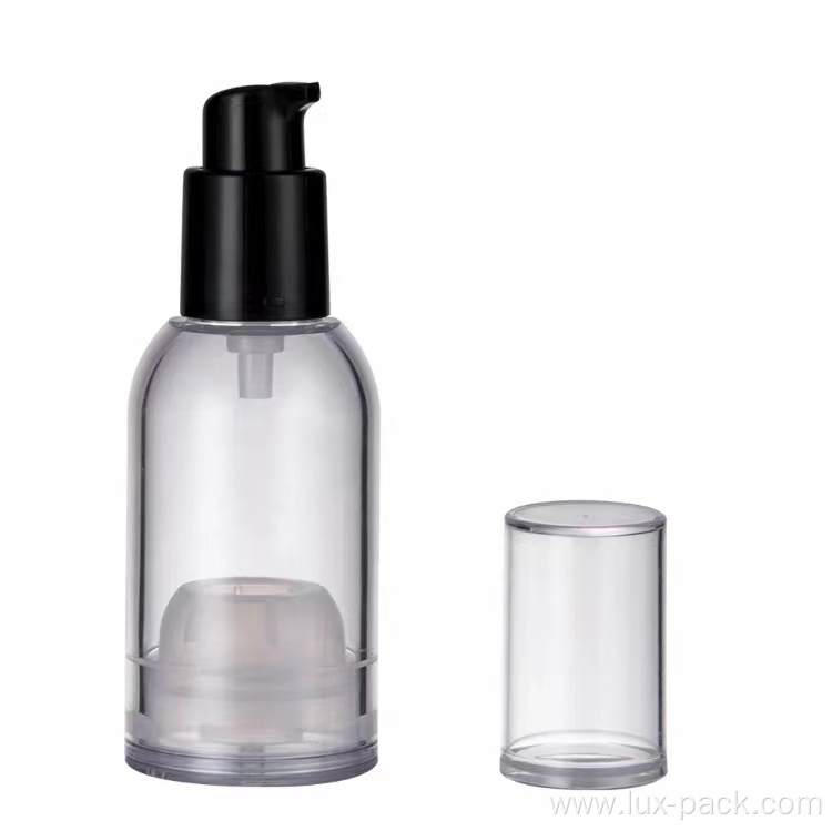 Factory Price Plastic Luxury Cosmetic Packaging Transparent Refillable Airless Pump Bottle