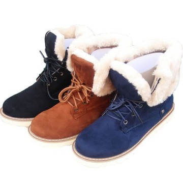 New style lady snow boots flat boots keep warm very well lace up cotton boots