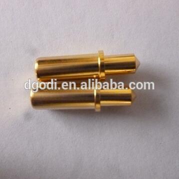 gold plated brass spring loaded 3pin pogo connector pin