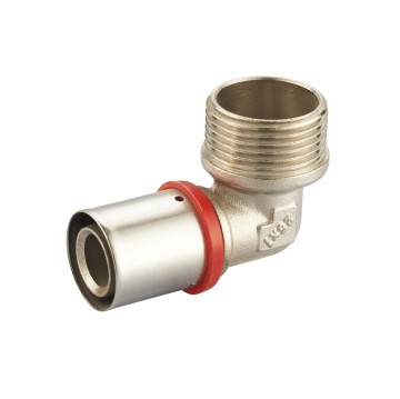 15mm Brass Compression Fitting for PEX-AL-PEX Connection with Ferrule Rings and Pipe Adapter
