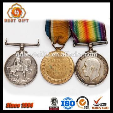 Beautiful cheap custom metal medal with ribbons