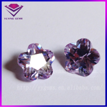 Lavender Wedding Earring Pendant Loose Flower Shape CZ Stone