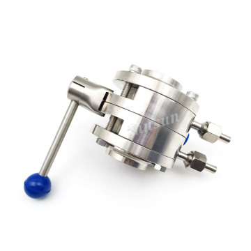 Sanitary Stainless Steel Weld 3PC Mix-proof Butterfly Valves manual type valve