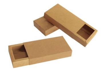 Foldable Flat Pack Kraft Paper Sliding Drawer Boxes