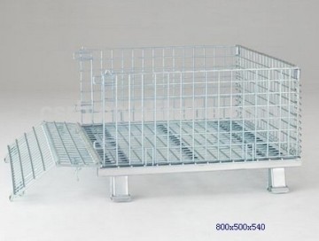 Small size foldable wire mesh container