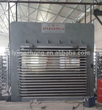 melamine veneer hot press machine/wood hydraulic hot press machine