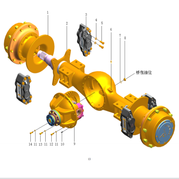 Shantui SL50 Drive Reducer Principal Montagem de acionamento