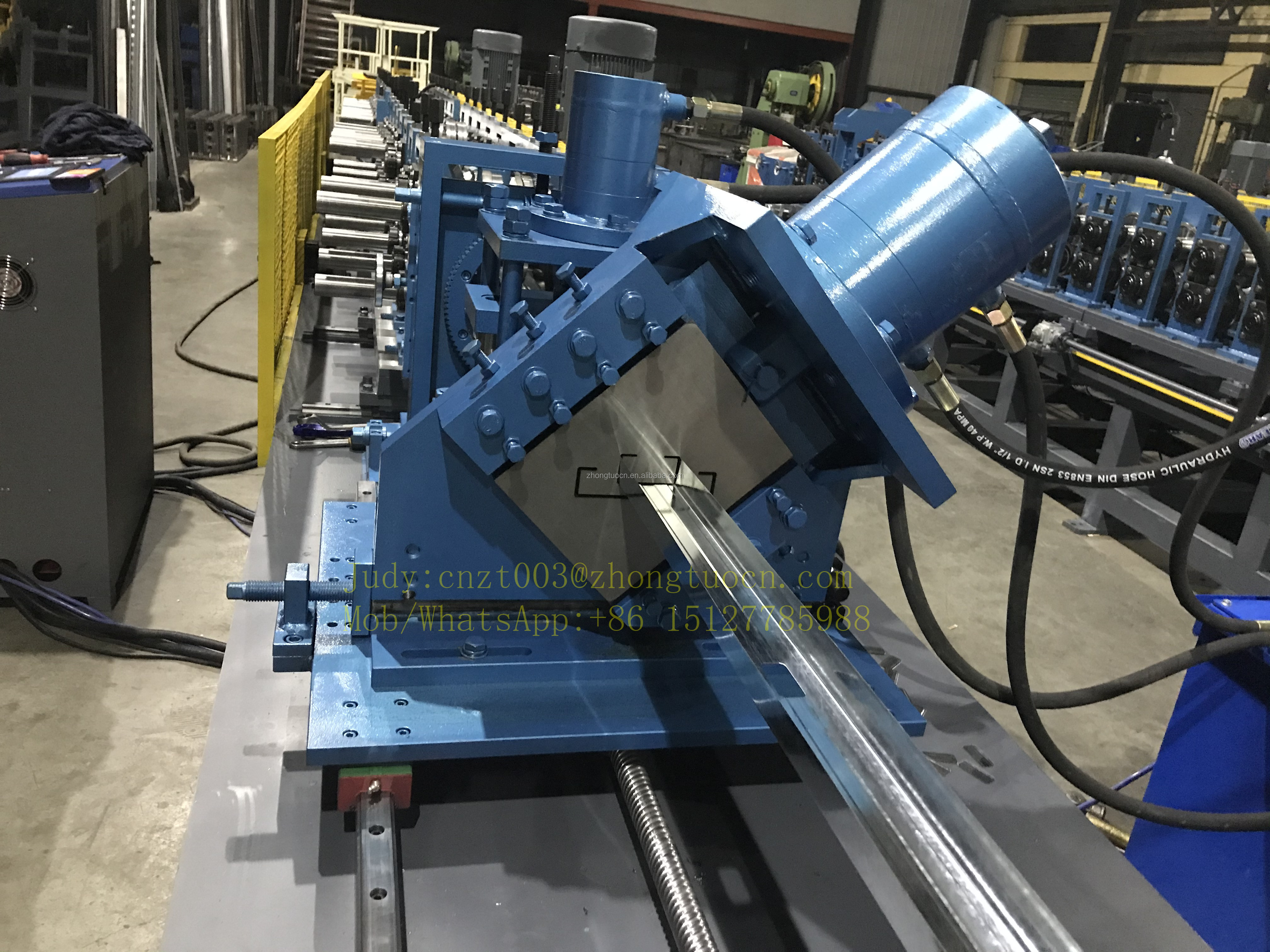 High speed stud and track profile roll forming machine