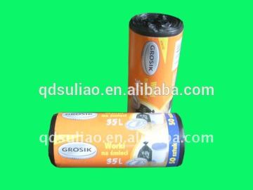 LDPE clear flat garbage bag on rolls