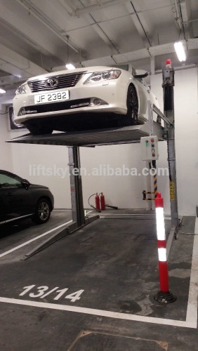 Two post car parking system,dual car parking lift