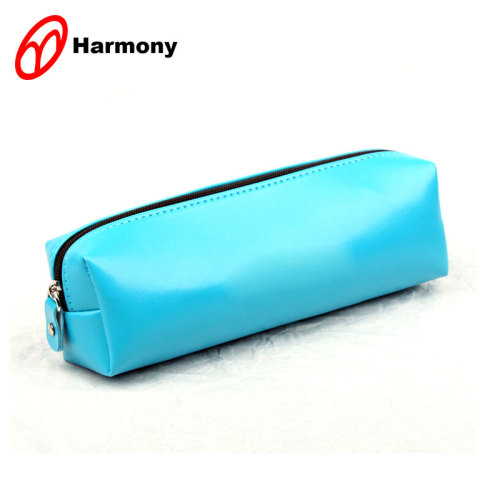 Student necessaries popular blue leather pencil pouch