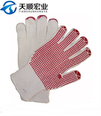 Hot Selling 7 Gauge Bleached Poly Cotton String Knit Gloves