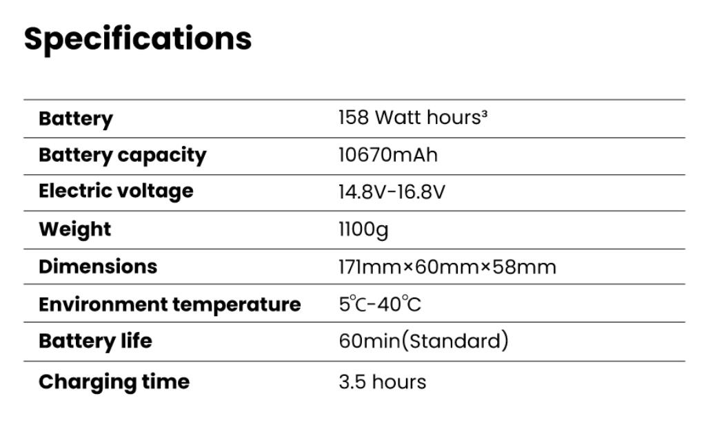 158Wh Li-ion Battery for Sublue whiteshark Navbow/Navbow+ underwater scooter