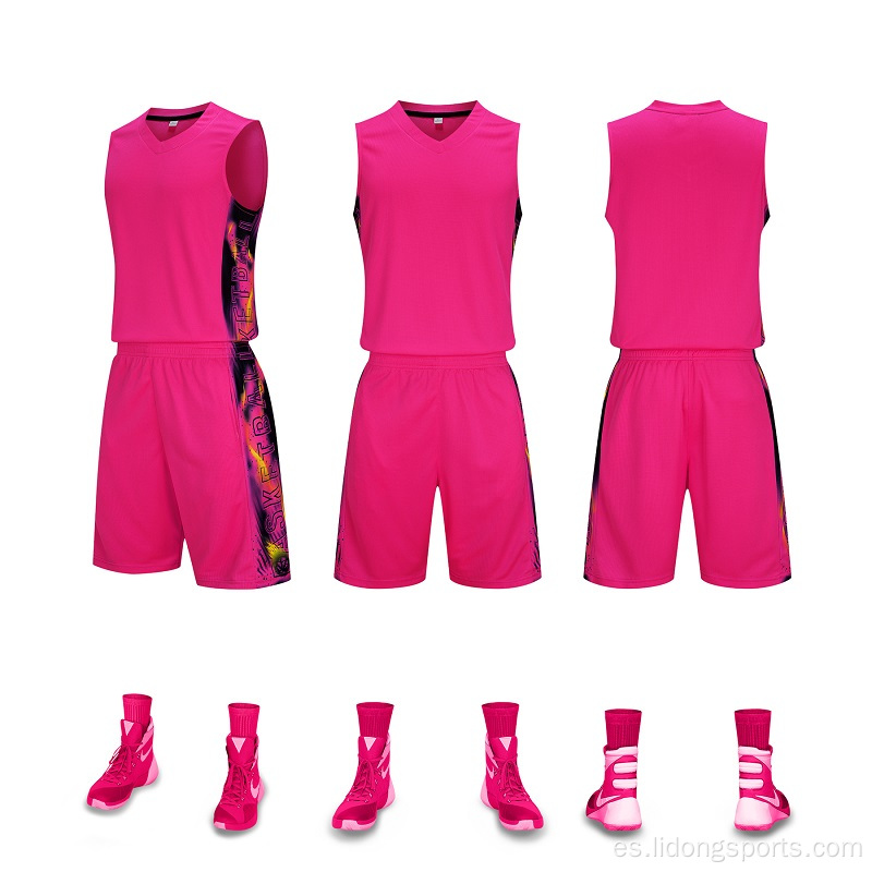 Set de uniforme de baloncesto de hombres personalizados ropa de baloncesto juvenil