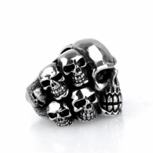 Punk wind death Domineering Titanium steel skull ring