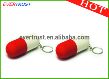capsule keychain pu foam stress capsule keychain