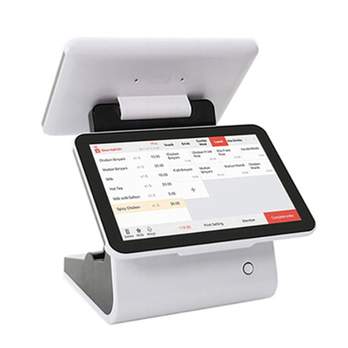 Dual screen pos system