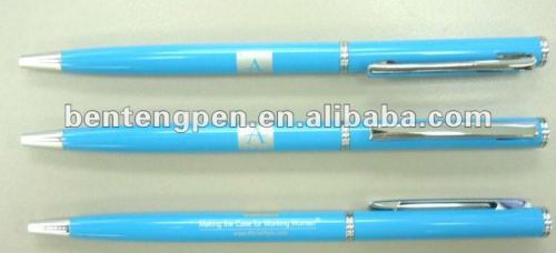 light blue hotel pen for famous hotel promotion P70094