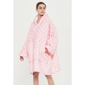 wearable custom pink long blanket hoodie oversized