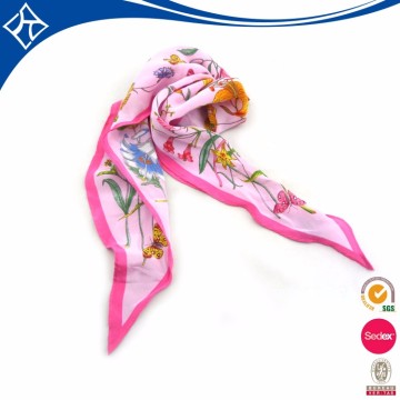 multi colored name brand look silk scarf