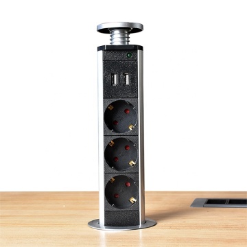 EU Pop Up USB Power Socket Outlet - Office Power Strip