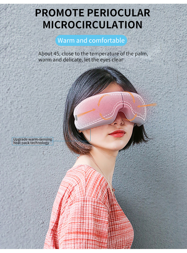 New Arrival 2020 Fatigue Relief Wireless smart folding eye care eye relax massager with music