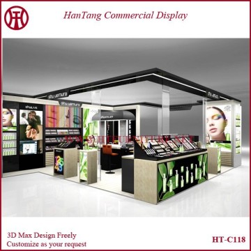 Shopping Mall Display Vending Cosmetics Kiosk Baking PAINTS Cosmetics Kiosk For Sale