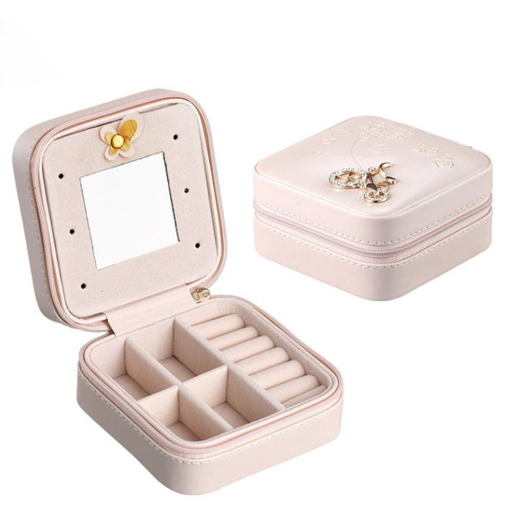 plastic products PU portable jewelry traveling display cases