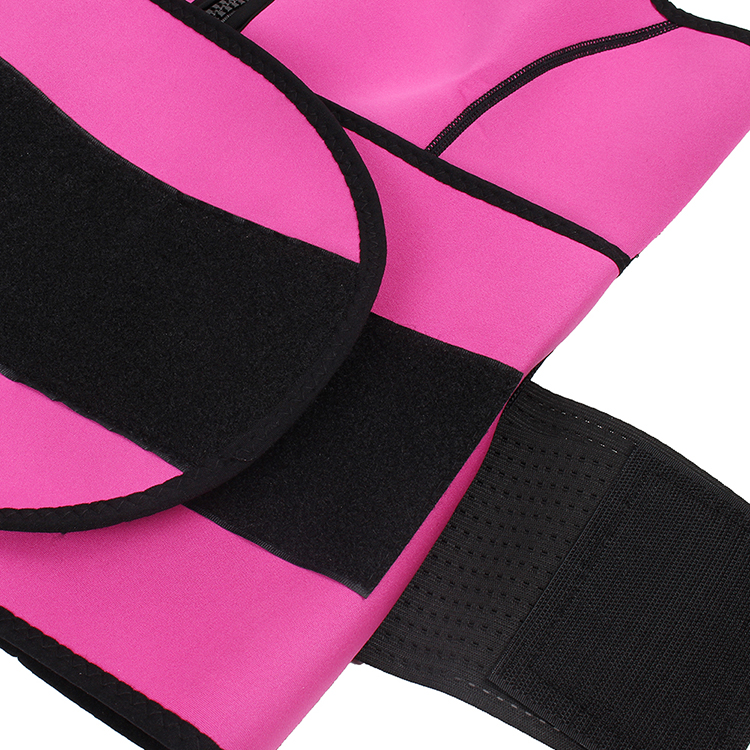 Custom Logo Pink Shaping Curve Zipper Plus Size Neoprene Vest With Belt