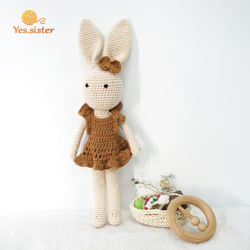 Super Soft Crochet Cotton Baby Bunny Toy Doll